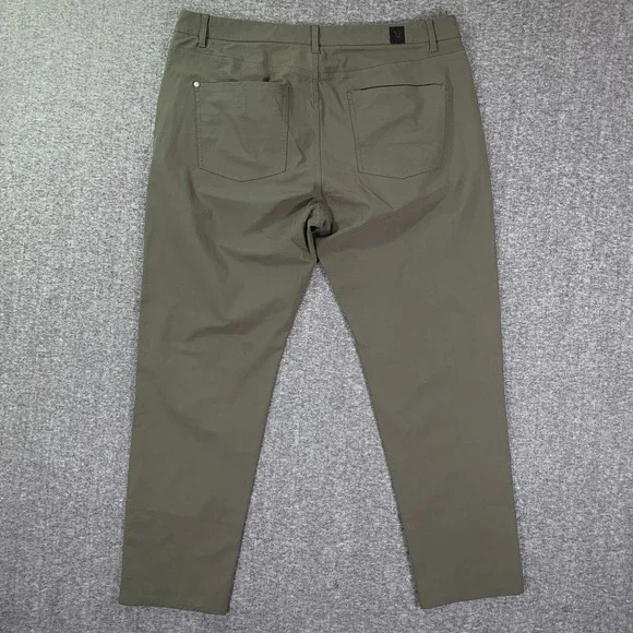 Vuori Meta Pants Men 38x29 Green Chino Trousers Performance Modern - Picture 12 of 14